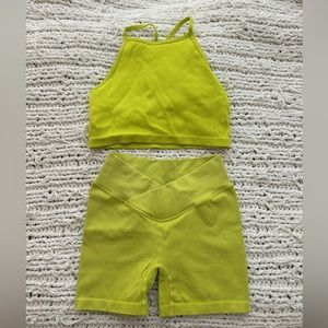 Yellow workout set